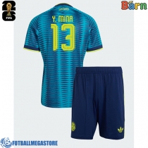 Fotballdrakt Barn Colombia Yerry Mina #13 Bortedraktsett VM 2026 Kortermet (+ Korte bukser)